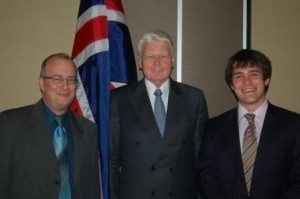 Tom Ranken, President Grimsson, and Joe Meyer