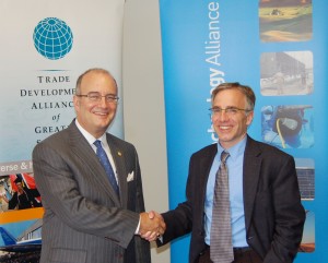 Sam Kaplan of the Trade Development Alliance with Tom Ranken of the Washington Clean Technology Alliance