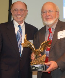 Herb Pearse of Eco-Tec receiving an award for his work in the Gulf of Mexico