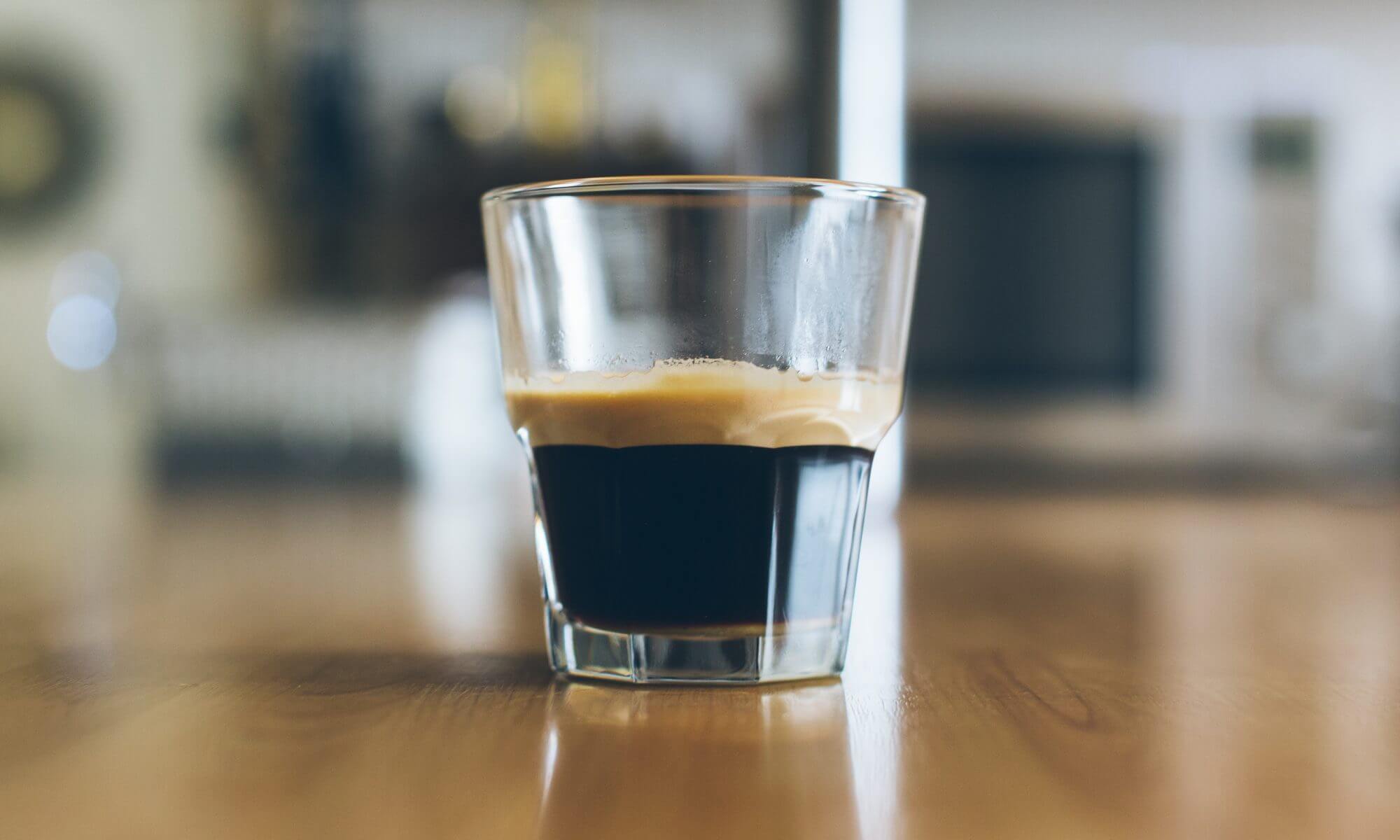 Espresso in a shot glass